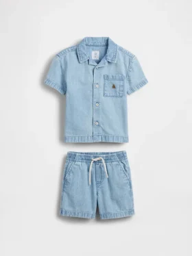 Bebek & Yürümeye Başlayan Çocuk Denim Kombin Seti
