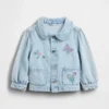 Bebek & Yürümeye Başlayan Çocuk Denim Nakışlı İş Ceketi