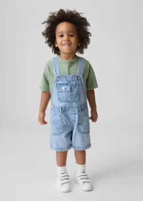 Bebek & Yürümeye Başlayan Çocuk Denim Şortlu Tulum
