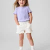 Bebek & Yürümeye Başlayan Çocuk Denim Stride Çekip Giyilebilir Fırfırlı Şortlar