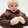 Bebek & Yürümeye Başlayan Çocuk İçin CashSoft Kablo Örgü Bere ve Eldiven Seti