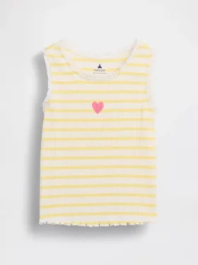 Bebek & Yürümeye Başlayan Çocuk İçin Çizgili Ribana Tank Top