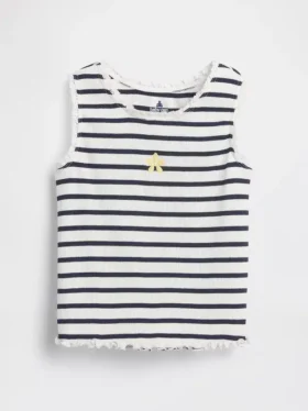 Bebek & Yürümeye Başlayan Çocuk İçin Çizgili Ribana Tank Top