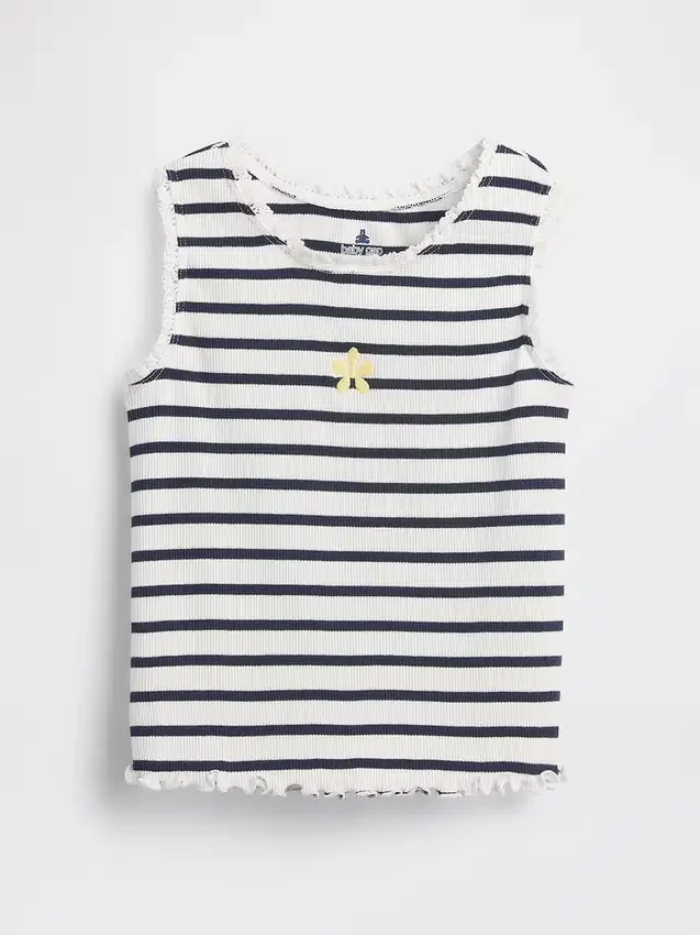 Bebek & Yürümeye Başlayan Çocuk İçin Çizgili Ribana Tank Top