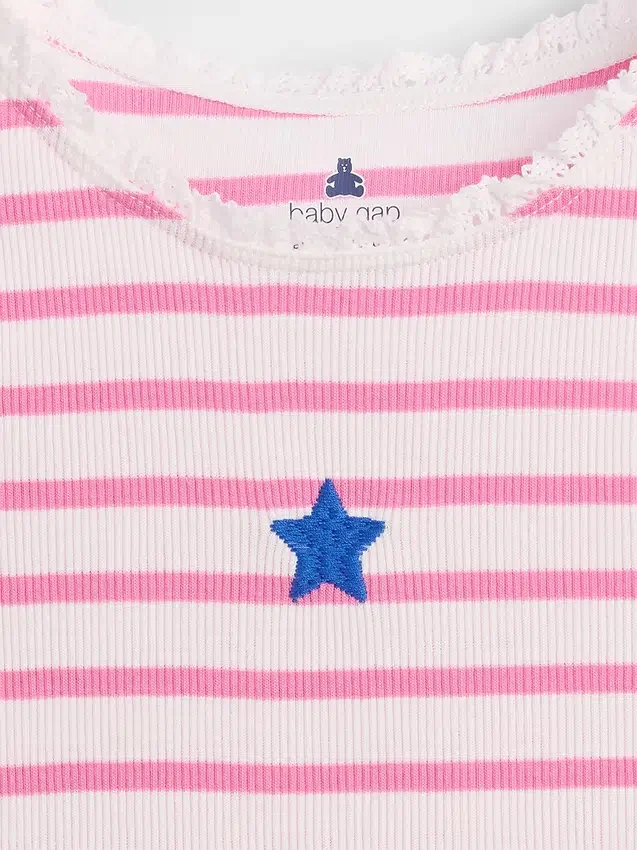 Bebek & Yürümeye Başlayan Çocuk İçin Çizgili Ribana Tank Top