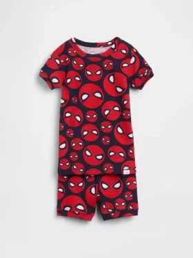 Bebek & Yürümeye Başlayan Çocuk İçin Marvel Organik Fırçalanmış Pamuklu Pijama Şort Seti