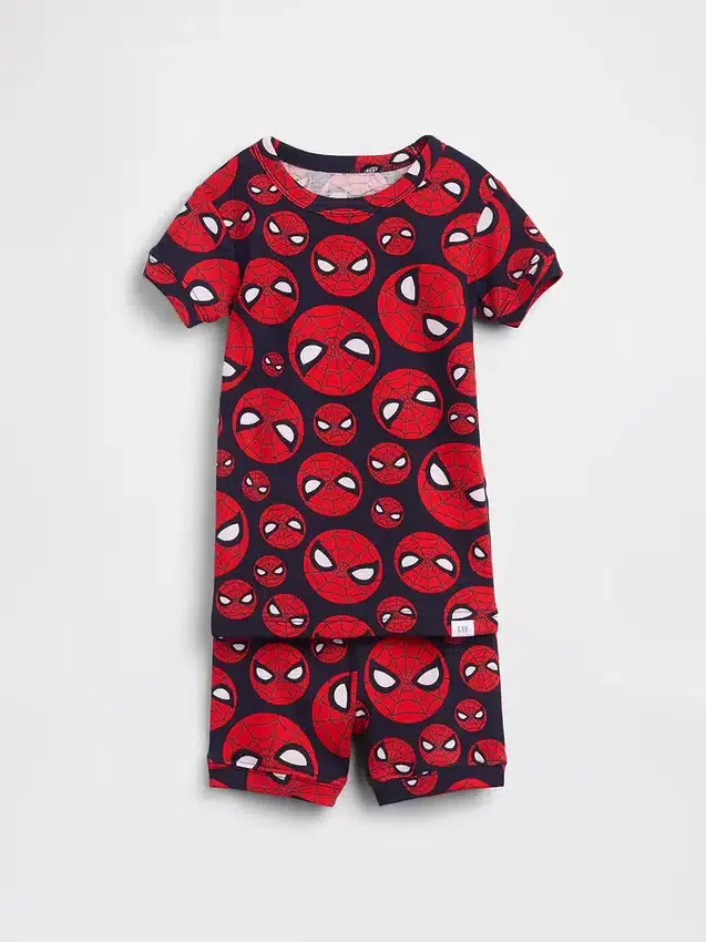 Bebek & Yürümeye Başlayan Çocuk İçin Marvel Organik Fırçalanmış Pamuklu Pijama Şort Seti