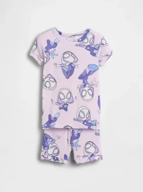 Bebek & Yürümeye Başlayan Çocuk İçin Marvel Organik Fırçalanmış Pamuklu Pijama Şort Seti