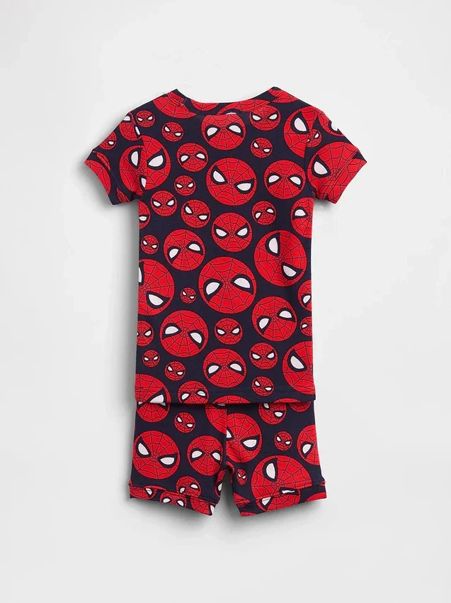 Bebek & Yürümeye Başlayan Çocuk İçin Marvel Organik Fırçalanmış Pamuklu Pijama Şort Seti