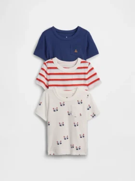 Bebek & Yürümeye Başlayan Çocuk İçin Mix & Match Cepli Tişört (3'lü Paket)