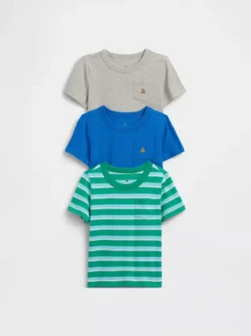 Bebek & Yürümeye Başlayan Çocuk İçin Mix & Match Cepli Tişört (3'lü Paket)