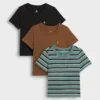 Bebek & Yürümeye Başlayan Çocuk İçin Mix & Match Cepli Tişört (3'lü Paket)