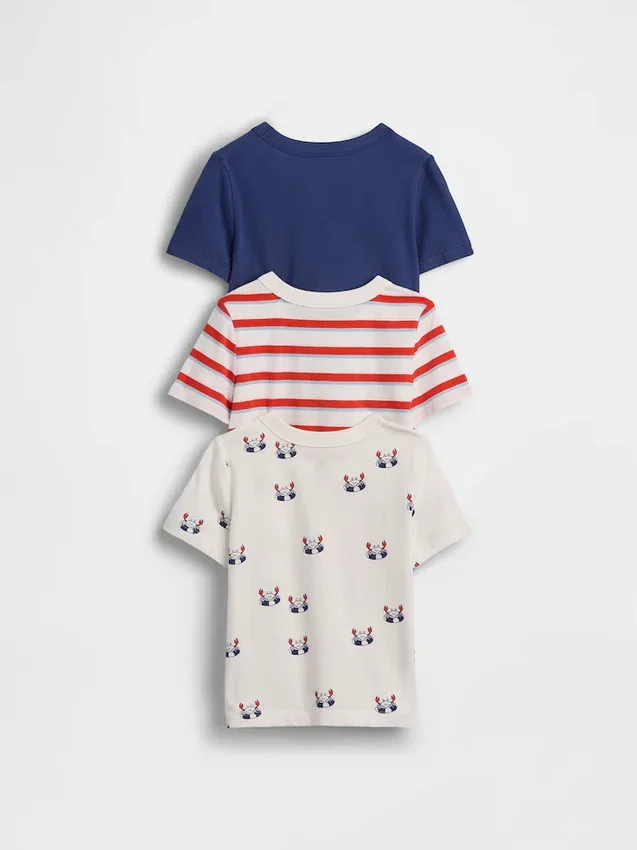 Bebek & Yürümeye Başlayan Çocuk İçin Mix & Match Cepli Tişört (3'lü Paket)