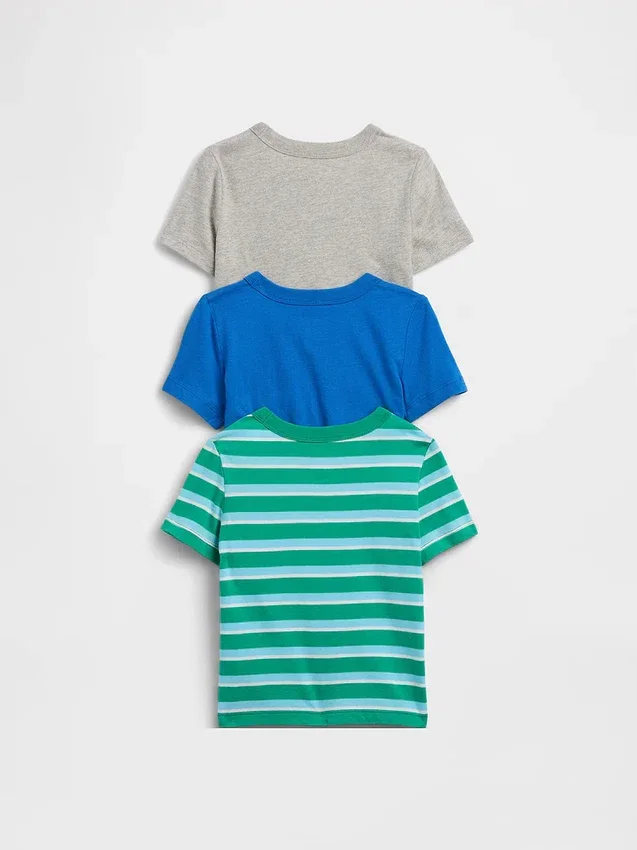 Bebek & Yürümeye Başlayan Çocuk İçin Mix & Match Cepli Tişört (3'lü Paket)