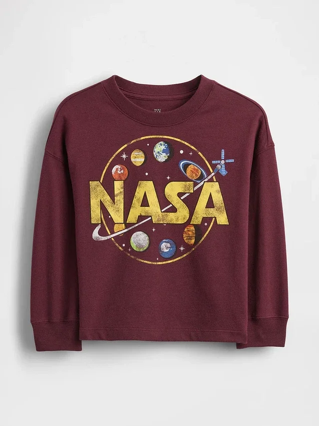 Bebek & Yürümeye Başlayan Çocuk İçin NASA Grafik Tişört