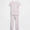 Bebek & Yürümeye Başlayan Çocuk İçin Organik Fırçalanmış Pamuklu Dino Pijama Seti