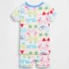 Bebek & Yürümeye Başlayan Çocuk İçin Organik Fırçalanmış Pamuklu Güneş Gözlüğü Desenli Pijama Şort Seti