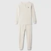 Bebek & Yürümeye Başlayan Çocuk İçin Organik Fırçalanmış Pamuklu Henley Pijama Takımı
