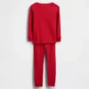 Bebek & Yürümeye Başlayan Çocuk İçin Organik Fırçalanmış Pamuklu Henley Pijama Takımı
