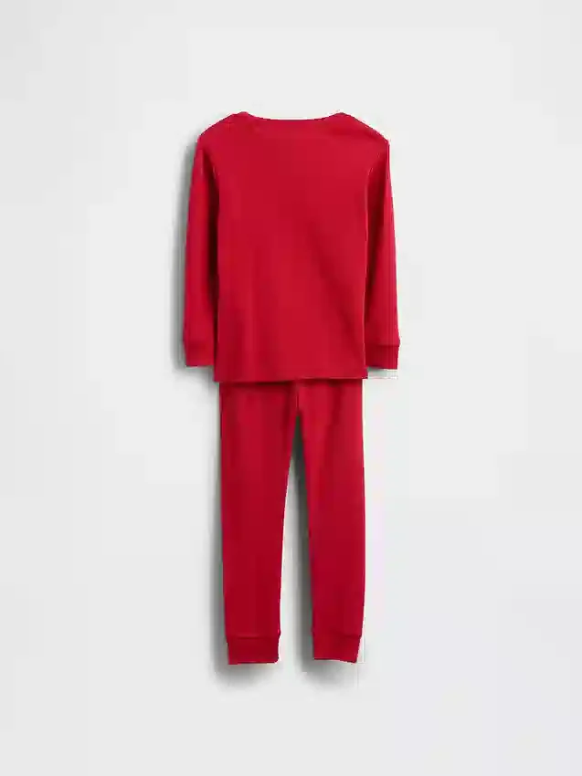 Bebek & Yürümeye Başlayan Çocuk İçin Organik Fırçalanmış Pamuklu Henley Pijama Takımı