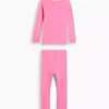 Bebek & Yürümeye Başlayan Çocuk İçin Organik Fırçalanmış Pamuklu, Karanlıkta Parlayan İskelet Pijama Seti