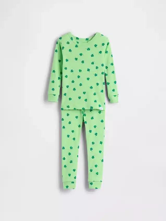 Bebek & Yürümeye Başlayan Çocuk İçin Organik Fırçalanmış Pamuklu Pijama Seti