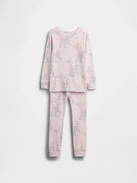 Bebek & Yürümeye Başlayan Çocuk İçin Organik Fırçalanmış Pamuklu Pijama Seti