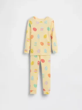 Bebek & Yürümeye Başlayan Çocuk İçin Organik Fırçalanmış Pamuklu Pijama Seti