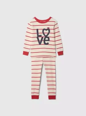 Bebek & Yürümeye Başlayan Çocuk İçin Organik Fırçalanmış Pamuklu Pijama Seti