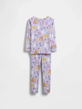 Bebek & Yürümeye Başlayan Çocuk İçin Organik Fırçalanmış Pamuklu Pijama Seti
