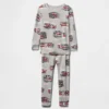 Bebek & Yürümeye Başlayan Çocuk İçin Organik Fırçalanmış Pamuklu Pijama Seti