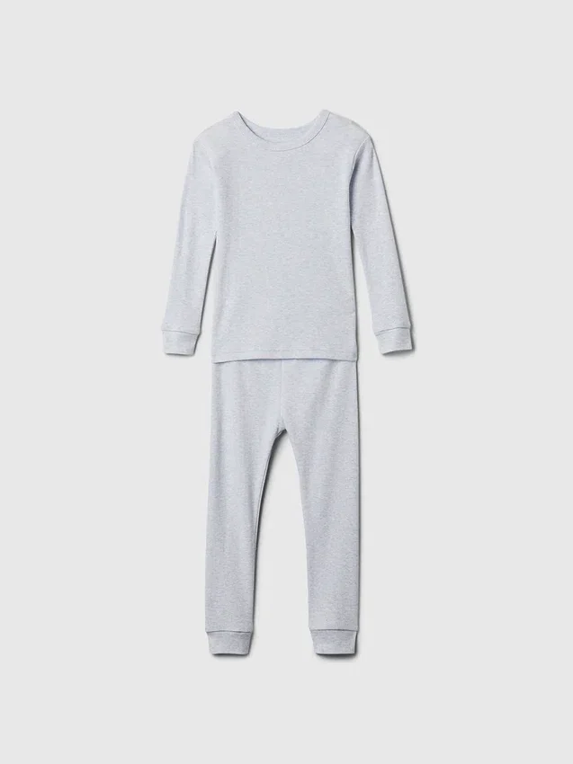 Bebek & Yürümeye Başlayan Çocuk İçin Organik Fırçalanmış Pamuklu Pijama Seti