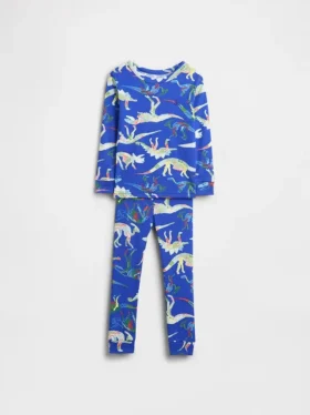 Bebek & Yürümeye Başlayan Çocuk İçin Organik Fırçalanmış Pamuklu Pijama Seti