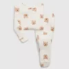 Bebek & Yürümeye Başlayan Çocuk İçin Organik Fırçalanmış Pamuklu Pijama Seti
