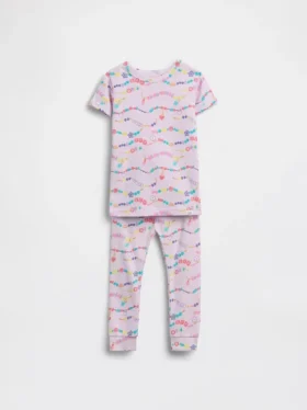 Bebek & Yürümeye Başlayan Çocuk İçin Organik Fırçalanmış Pamuklu Pijama Seti