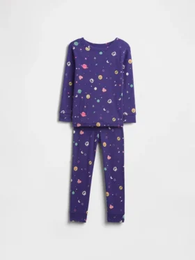 Bebek & Yürümeye Başlayan Çocuk İçin Organik Fırçalanmış Pamuklu Pijama Seti