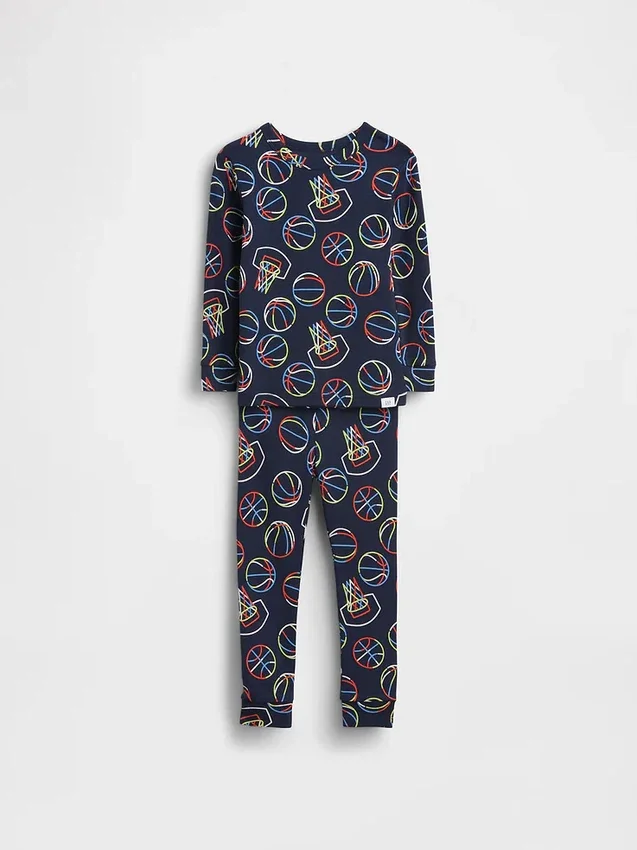 Bebek & Yürümeye Başlayan Çocuk İçin Organik Fırçalanmış Pamuklu Pijama Seti