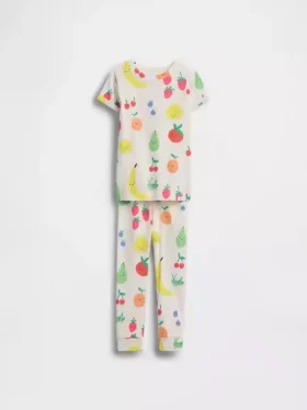 Bebek & Yürümeye Başlayan Çocuk İçin Organik Fırçalanmış Pamuklu Pijama Seti