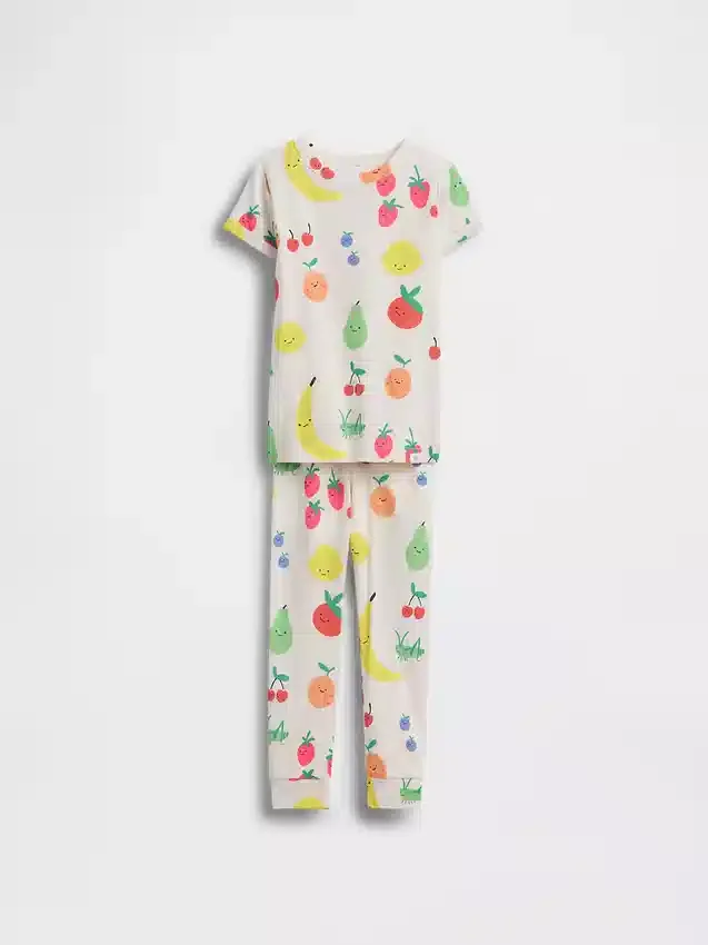 Bebek & Yürümeye Başlayan Çocuk İçin Organik Fırçalanmış Pamuklu Pijama Seti