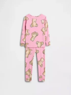 Bebek & Yürümeye Başlayan Çocuk İçin Organik Fırçalanmış Pamuklu Pijama Seti
