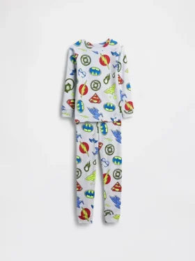 Bebek & Yürümeye Başlayan Çocuk İçin Organik Fırçalanmış Pamuklu Pijama Seti