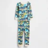 Bebek & Yürümeye Başlayan Çocuk İçin Organik Fırçalanmış Pamuklu Pijama Seti