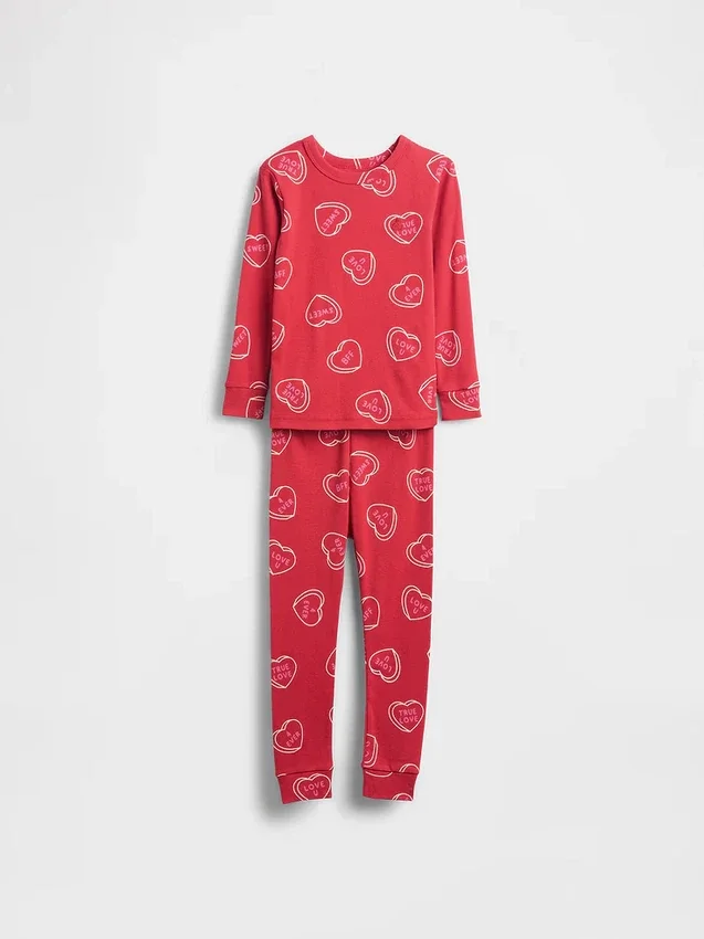 Bebek & Yürümeye Başlayan Çocuk İçin Organik Fırçalanmış Pamuklu Pijama Seti