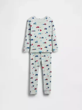 Bebek & Yürümeye Başlayan Çocuk İçin Organik Fırçalanmış Pamuklu Pijama Seti