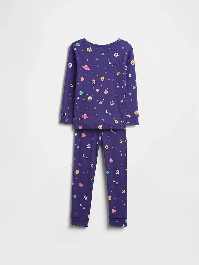 Bebek & Yürümeye Başlayan Çocuk İçin Organik Fırçalanmış Pamuklu Pijama Seti