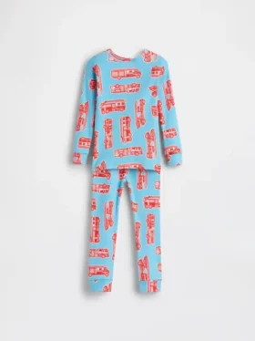 Bebek & Yürümeye Başlayan Çocuk İçin Organik Fırçalanmış Pamuklu Pijama Seti