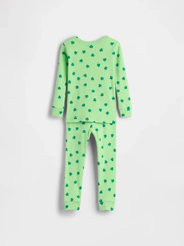 Bebek & Yürümeye Başlayan Çocuk İçin Organik Fırçalanmış Pamuklu Pijama Seti