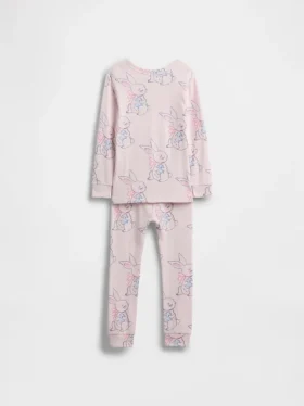 Bebek & Yürümeye Başlayan Çocuk İçin Organik Fırçalanmış Pamuklu Pijama Seti