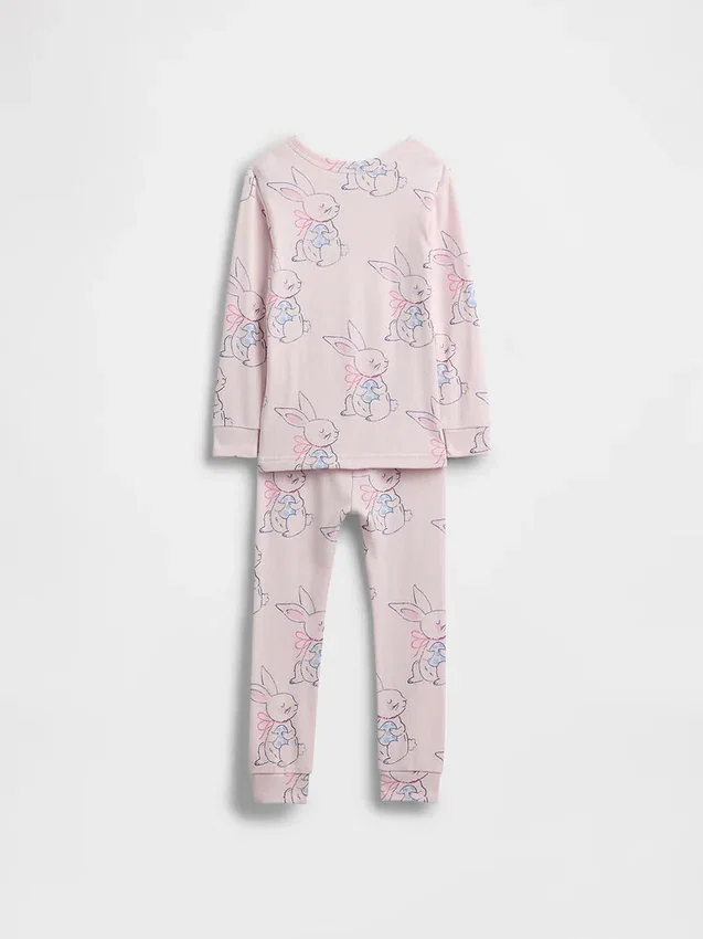 Bebek & Yürümeye Başlayan Çocuk İçin Organik Fırçalanmış Pamuklu Pijama Seti