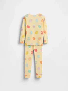 Bebek & Yürümeye Başlayan Çocuk İçin Organik Fırçalanmış Pamuklu Pijama Seti